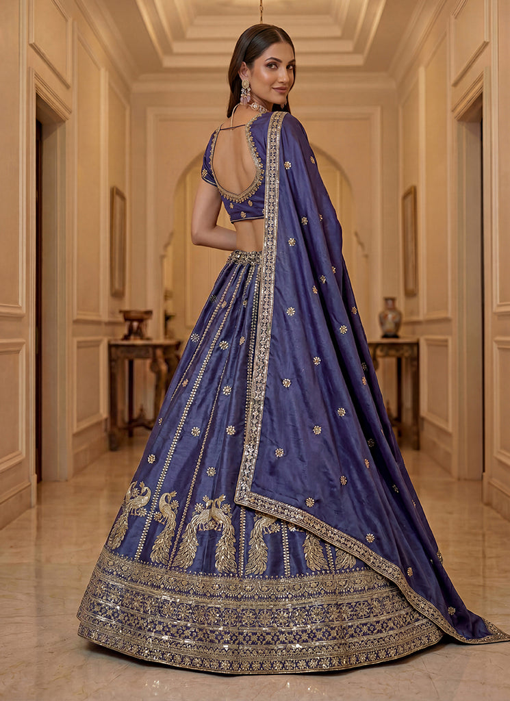 Buy Violet Lehenga Choli Online In Canada