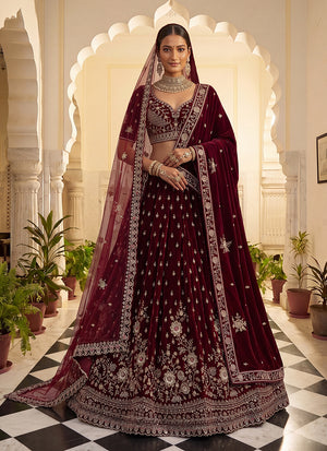 Velvet Lehenga