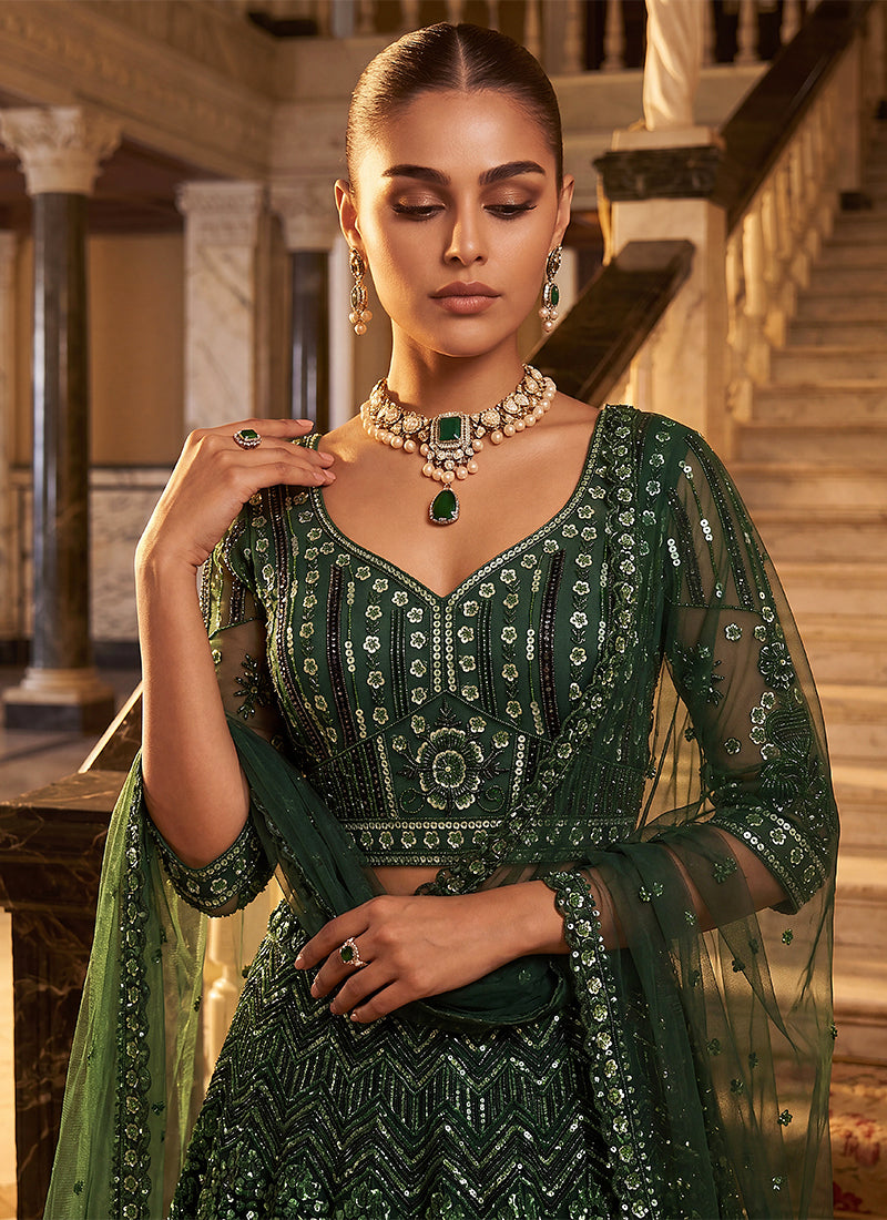 Buy Green Wedding Lehenga Choli