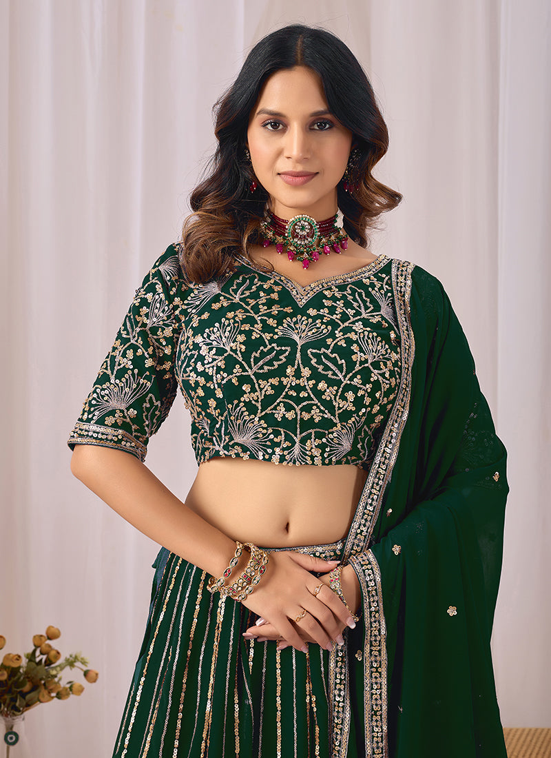 Buy Green Lehenga Choli In UK