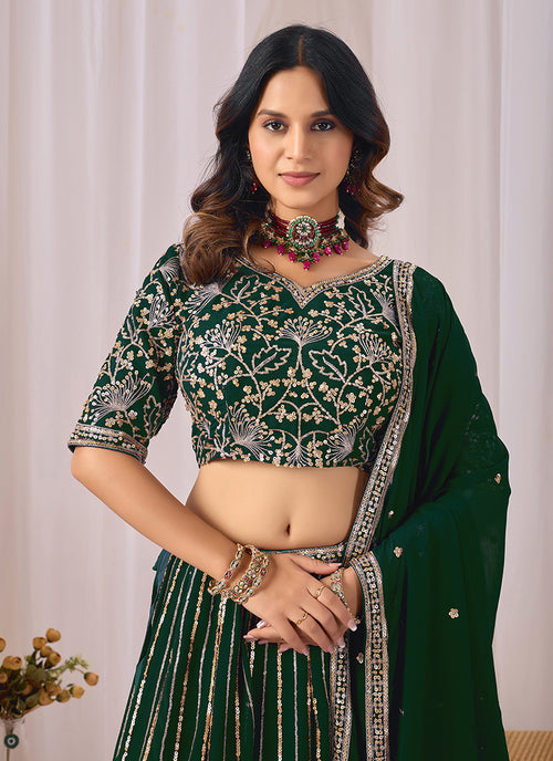 Buy Green Lehenga Choli In UK