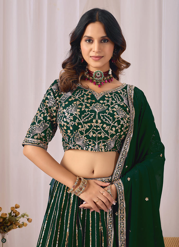Buy Green Lehenga Choli In UK