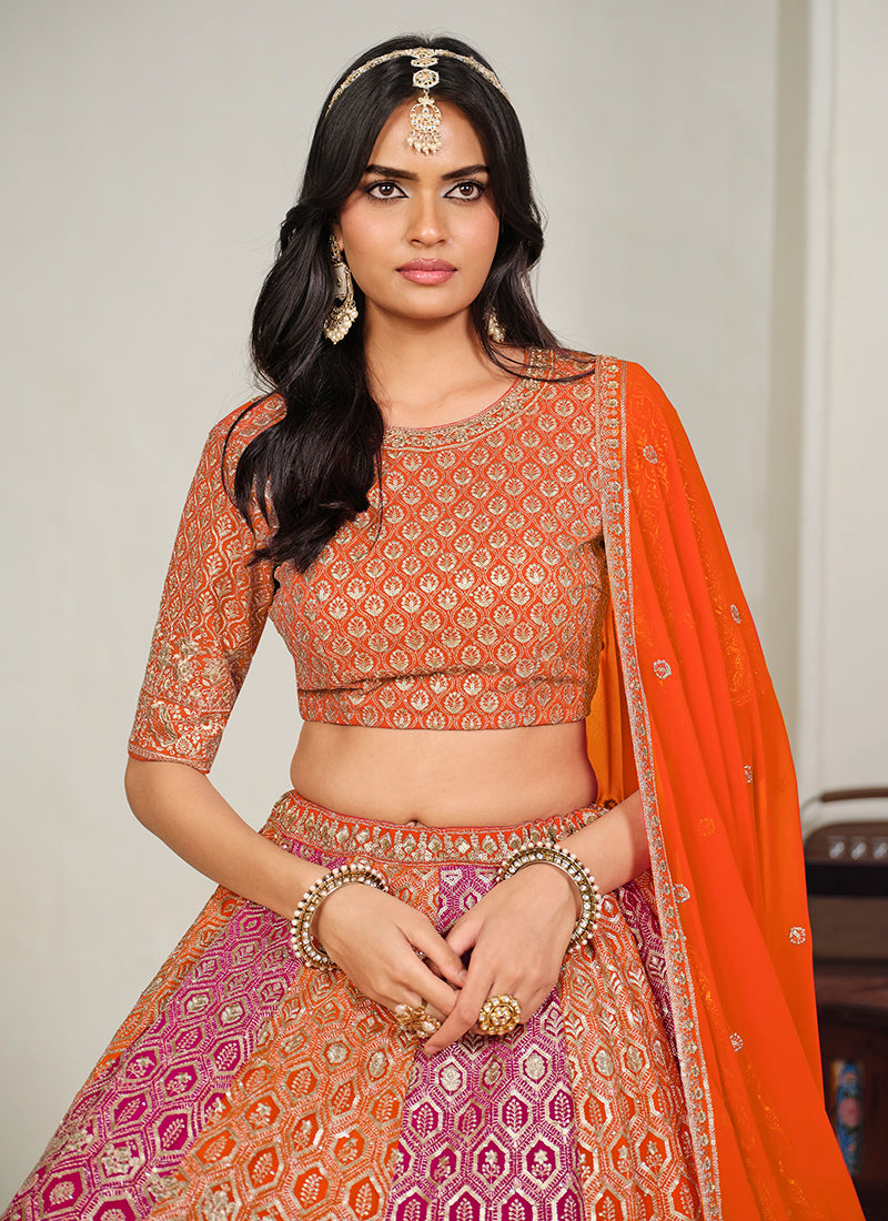 Buy Orange Lehenga Choli