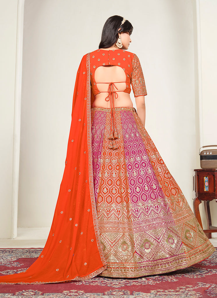 Buy Orange Lehenga Choli In UK