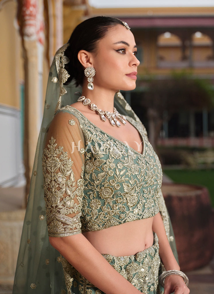 Sage Green Wedding Lehenga Choli xl Sage Green Wedding Lehenga Choli xl