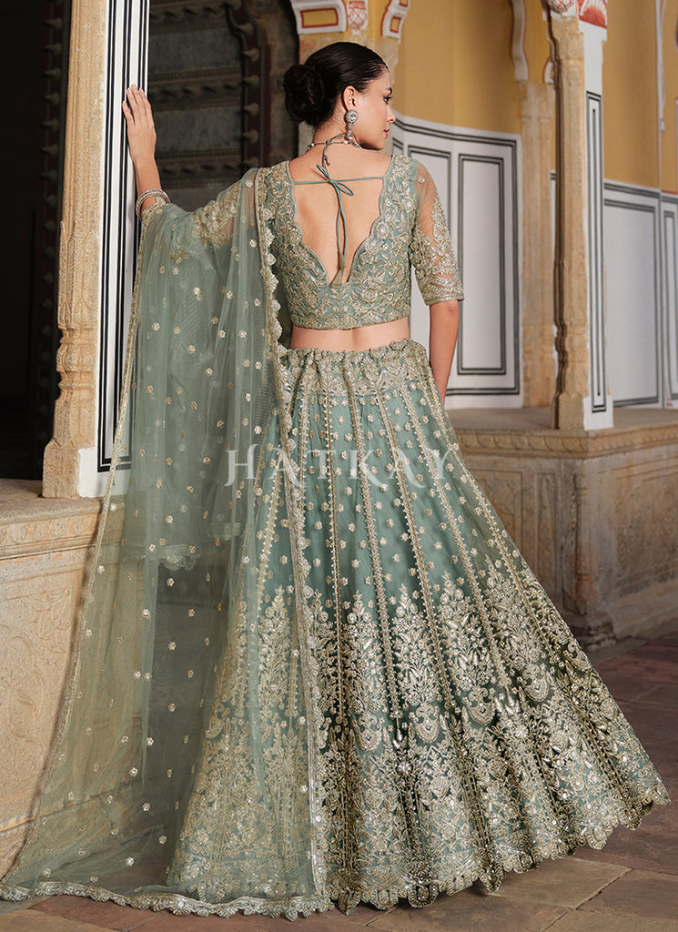 Sage Green Wedding Lehenga Choli xl Sage Green Wedding Lehenga Choli xl