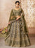 Olive Green Traditional Embroidery Bridal Lehenga Choli