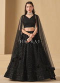 Black Embroidered Party Wear Lehenga Choli