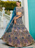 Royal Blue Traditional Embroidery Bridal Lehenga Choli