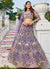 Purple Traditional Embroidery Bridal Lehenga Choli