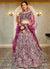 Burgundy Floral Embroidery Bridal Lehenga Choli