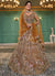 Mustard Yellow Floral Embroidery Bridal Lehenga Choli