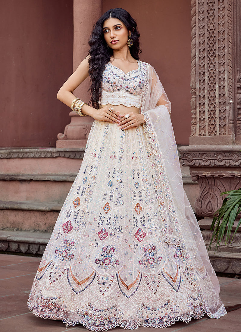 White Wedding Lehenga Choli