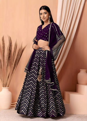 Georgette Lehenga