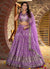 Lavender Embroidered Party Wear Lehenga Choli