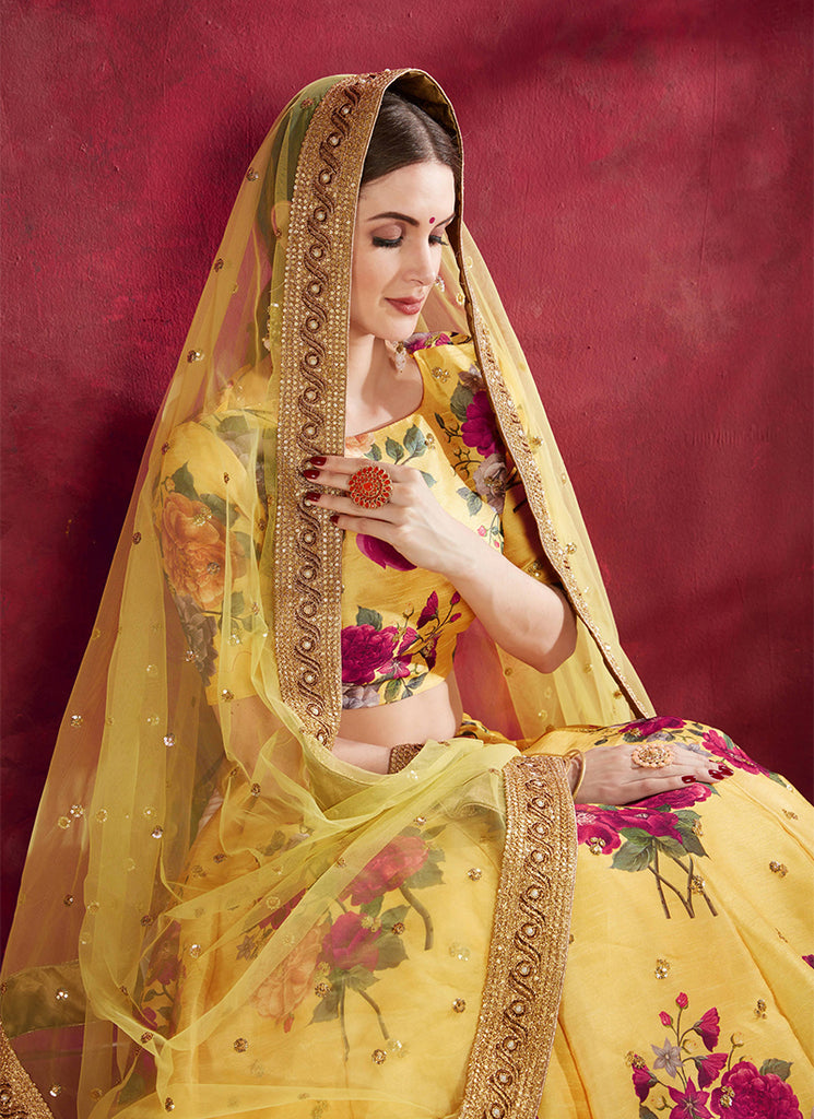 Buy Floral Lehengas Online In USA