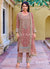 Dusty Pink Embroidered Pakistani Suit