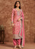 Peach Embroidered Pakistani Pant Style Suit