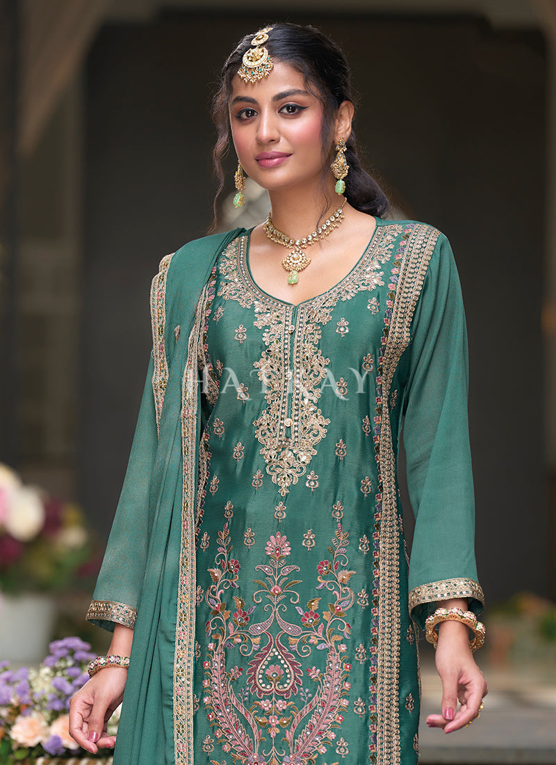 We have various kinds of palazzo salwar suits for all occasions so you don't have to go looking elsewhere.