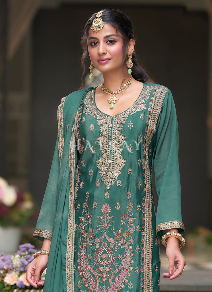 We have various kinds of palazzo salwar suits for all occasions so you don't have to go looking elsewhere.