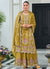 Yellow Embroidered Palazzo Suit