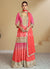 Pink Orange Ombré Designer Kurti And Palazzo