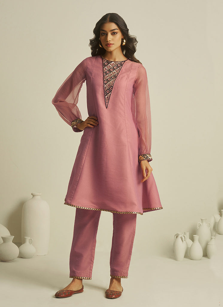 Peach Tissue Co-ord Set