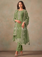 Light Green Embroidery Salwar Kameez Suit