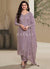 Lavender Embroidered Straight Cut Suit