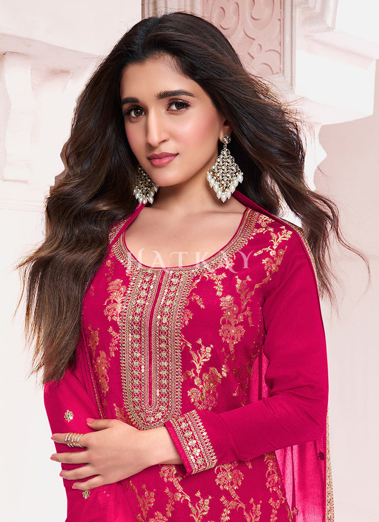 Pakistan Rani Buy Rani Pink Embroidery Pakistani Suit Online | Hatkay