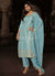 Sky Blue Embroidered Salwar kameez