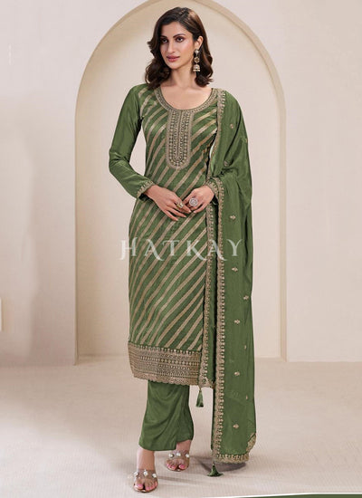 Light Green Embroidery Salwar Suit
