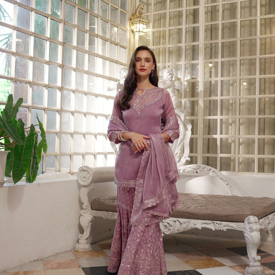 Laila – Lavender Gharara Set