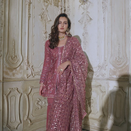 Mira – Rosewood Gharara Set