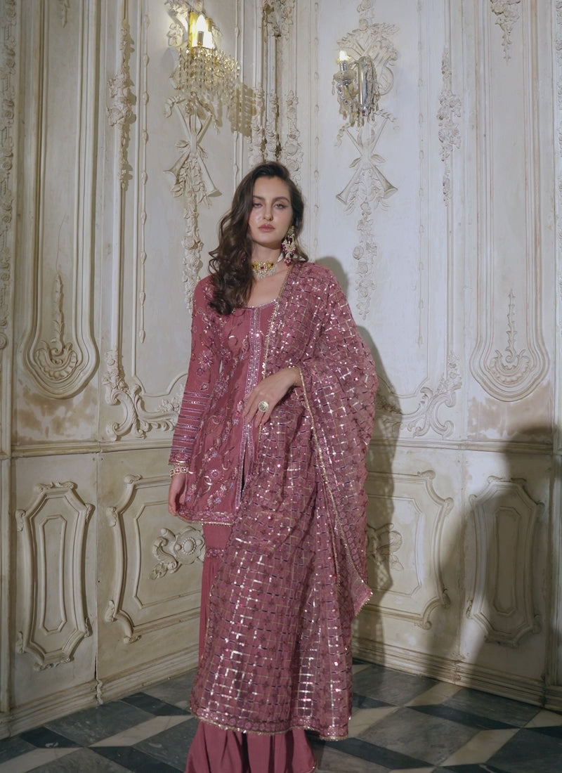 Mira – Rosewood Gharara Set