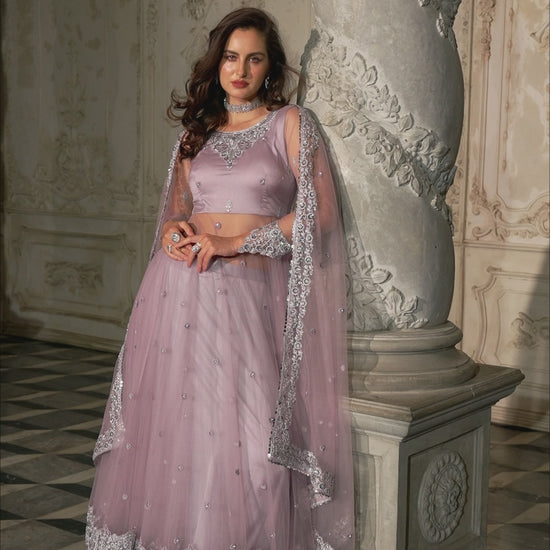 Roop – Blush Lilac Anarkali Lehenga Set