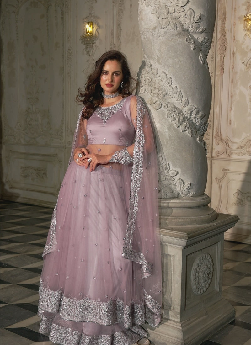 Roop – Blush Lilac Anarkali Lehenga Set