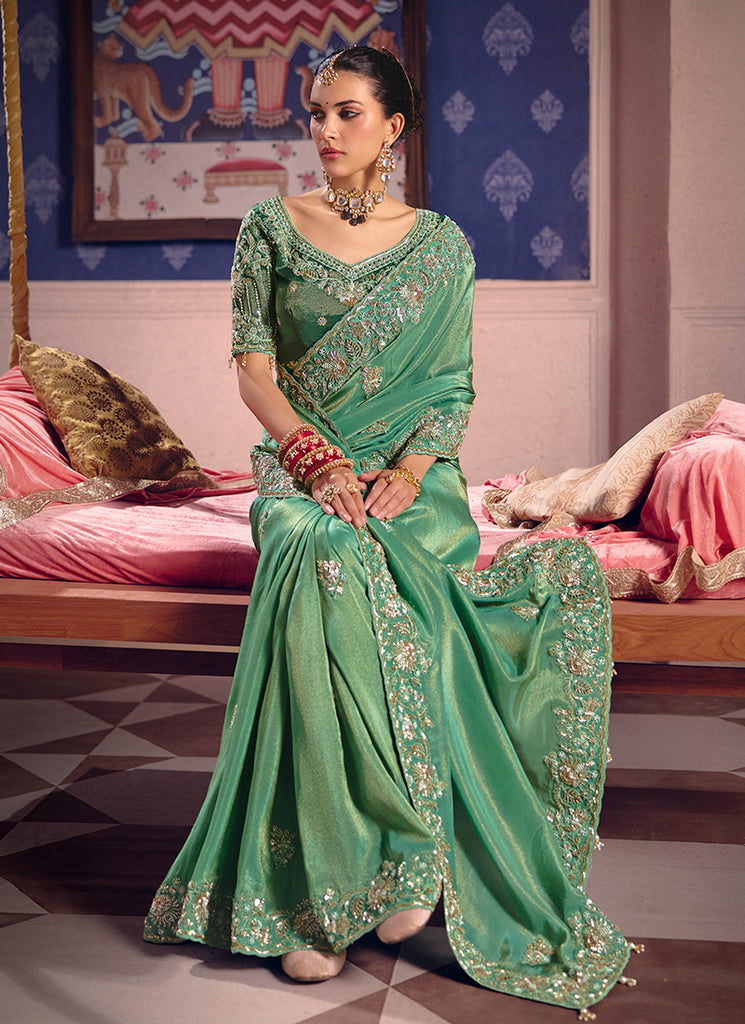 Buy Tissue Silk Saree In Canada
