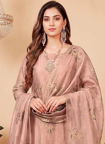 Rose Pink Embroidered Salwar Kameez