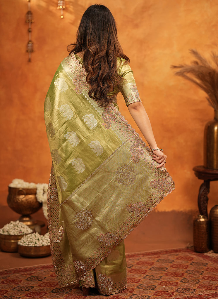 Buy Green Wedding Saree In UK