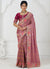 Pink Multi Embroidery Wedding Silk Saree