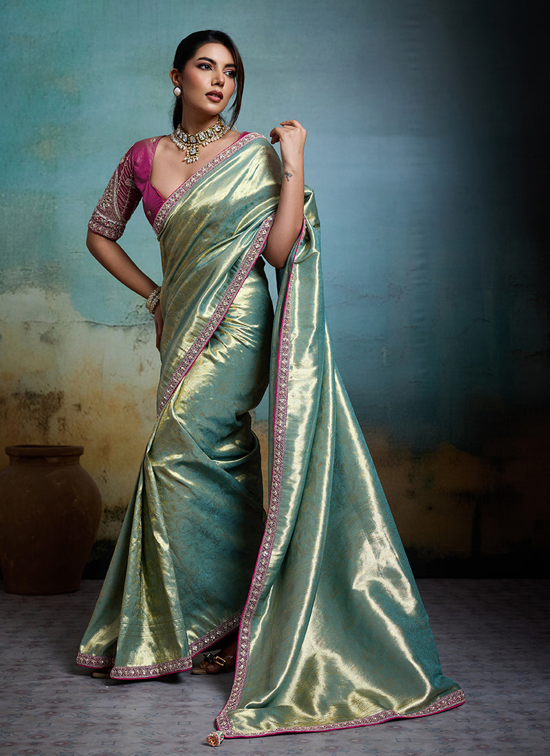 Buy Tissue Silk Saree In USA