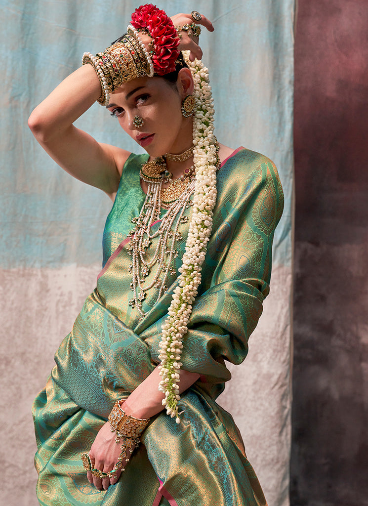 Buy Green Women Saree In Canada