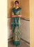 Sage Green Embroidered Wedding Silk Saree