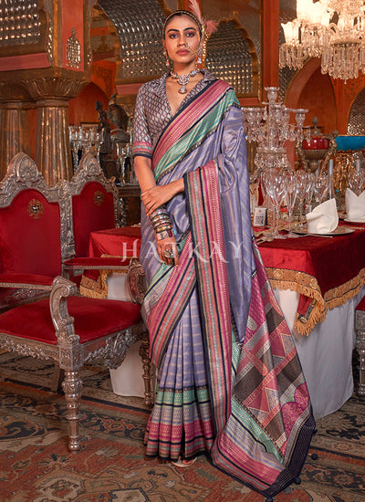 Green Red Traditional Silk Saree