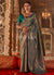 Turquoise Handloom Weaved Silk Saree