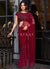 Red Embroidered Festive Saree