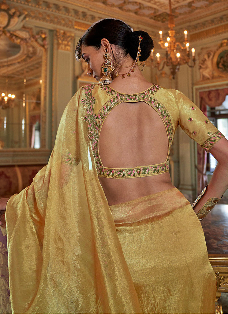 Buy Yellow Haldi Saree In Canada