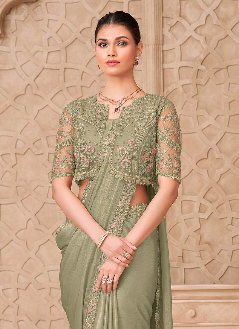 Buy Jacket Style Saree 