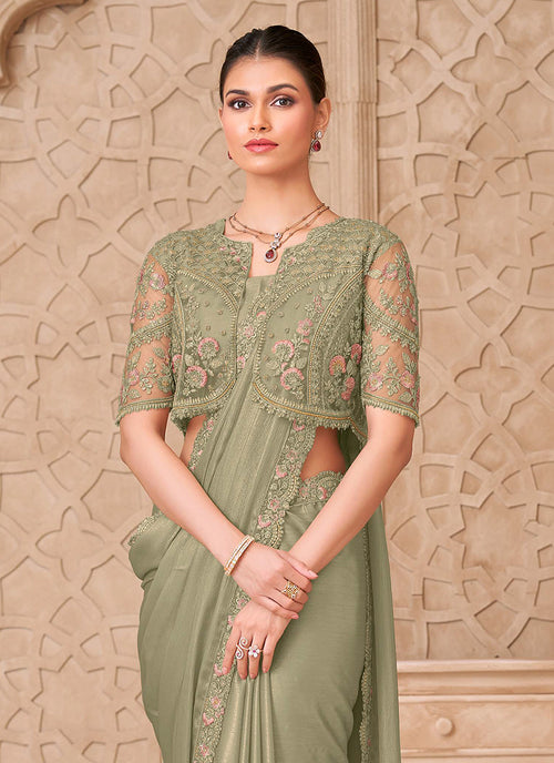 Buy Jacket Style Saree 